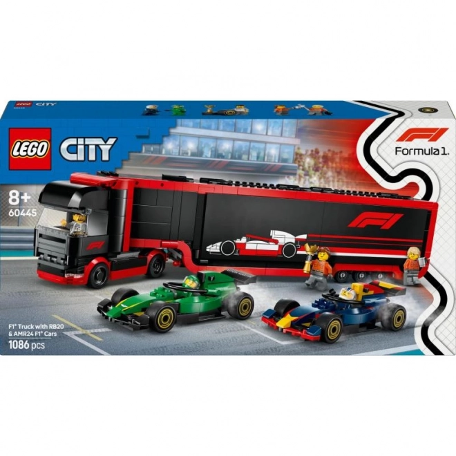 LEGO® City 60445 Camion F1® avec voitures F1® RB20 et AMR24