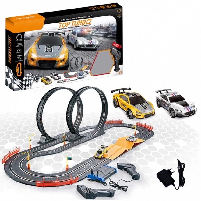 Circuit de course avec 2 boucles 560 cm