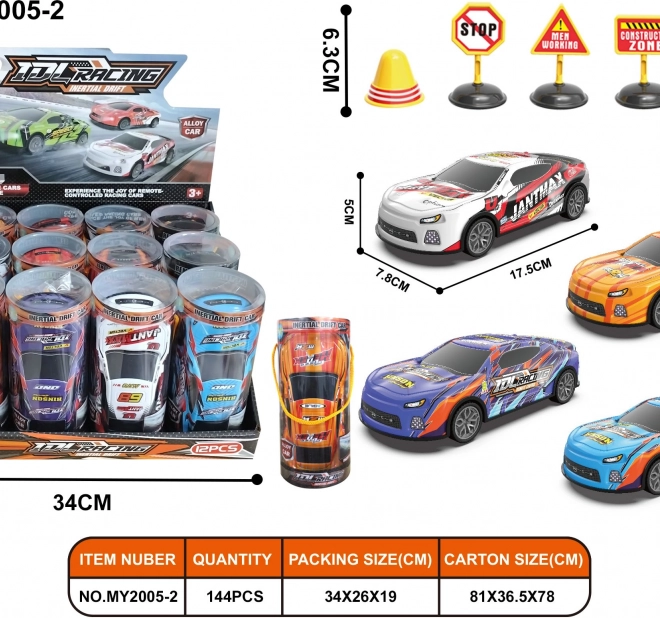 Voiture en métal drifteur 17,5 cm