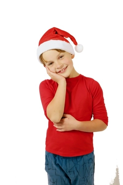 Tissu de bonnet de Noël pour enfants diamètre 25 cm sur carte de carnaval