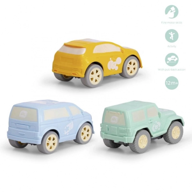 Mélange Cozy Friends 3 types de voitures jouets