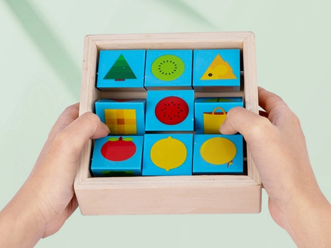 Cubes éducatifs en bois avec images