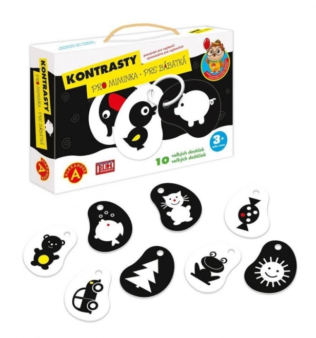 Contrastes pour bébés apprentissage premier âge 10 pièces