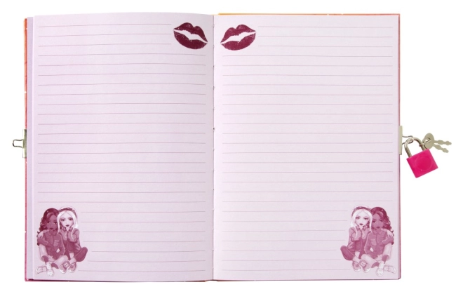 Pages roses avec décor