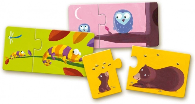 Puzzle DJECO Mamans et Petits Animaux 12x2 pièces