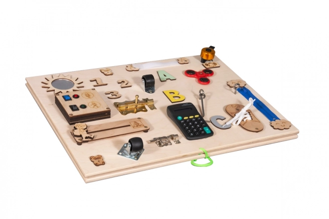 Tableau sensoriel en bois double face