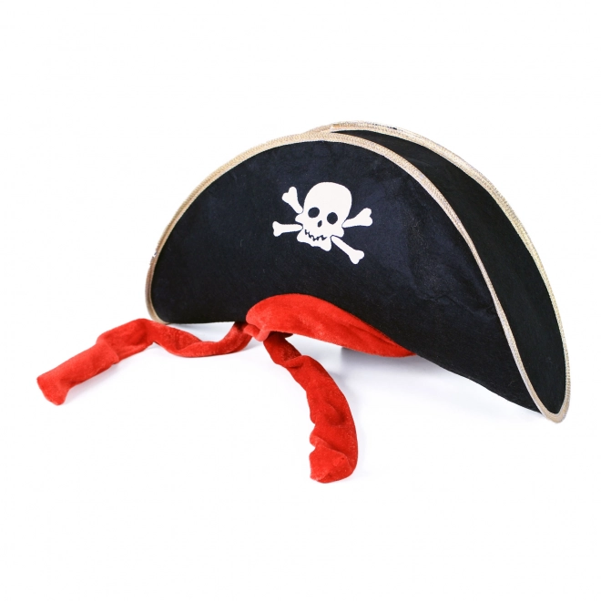 Chapeau de capitaine pirate avec ruban pour adultes