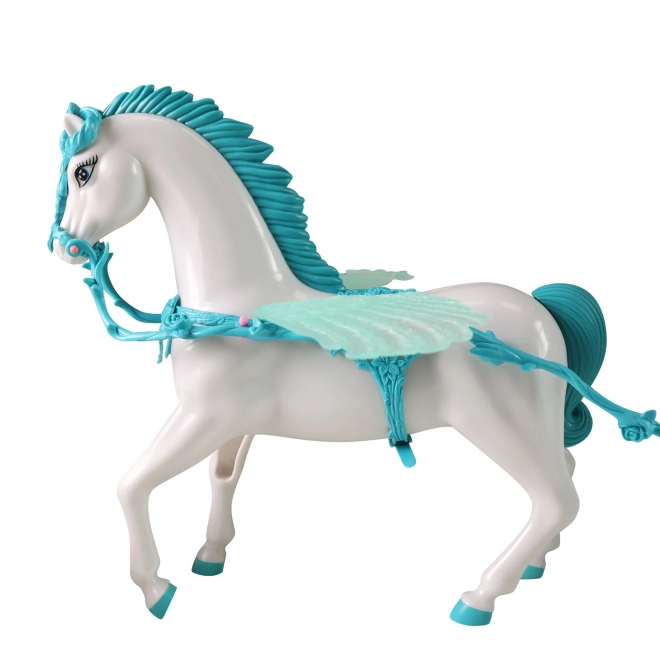 Carrosse avec cheval ailé et lumière