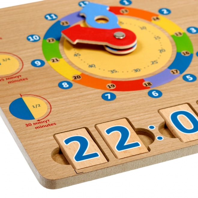 Lucy & Leo Apprenons les heures – planche éducative en bois