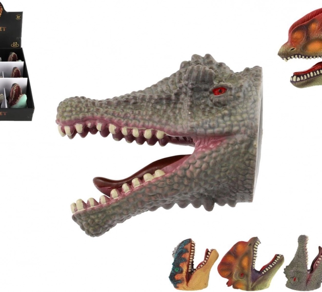 Marionnette dinosaure en caoutchouc - 1 pc
