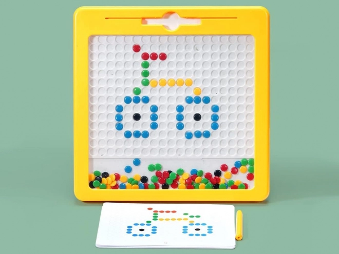 Tableau éducatif magnétique avec chevilles pour assemblage