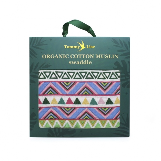 Tommy Lise Couche en mousseline de coton bio Ethnic Festive 120x120 cm