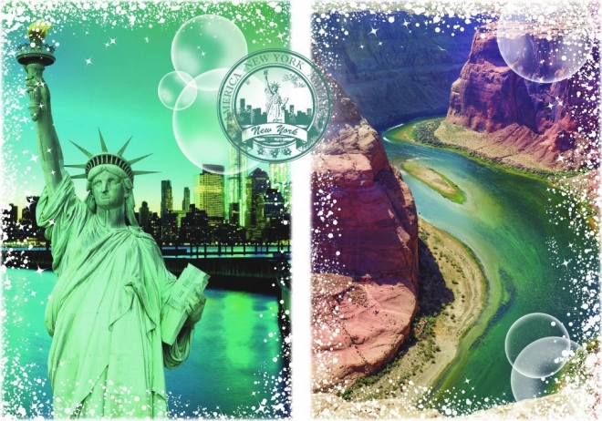 Puzzle Tour du monde : États-Unis d’Amérique 2000 pièces
