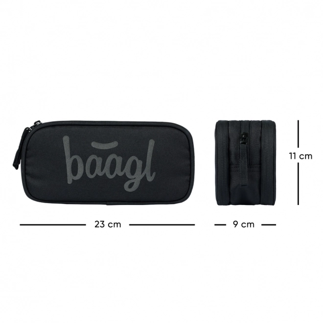baagl ensemble avec trois produits noirs : sac à dos, trousse et sac