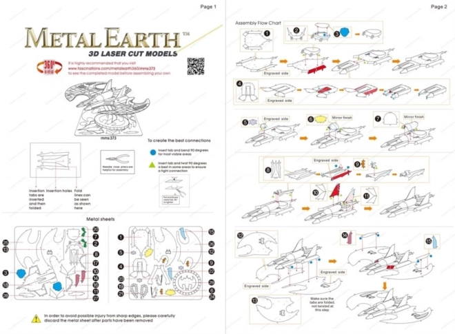 Metal Earth Puzzle 3D Batman: Batwing