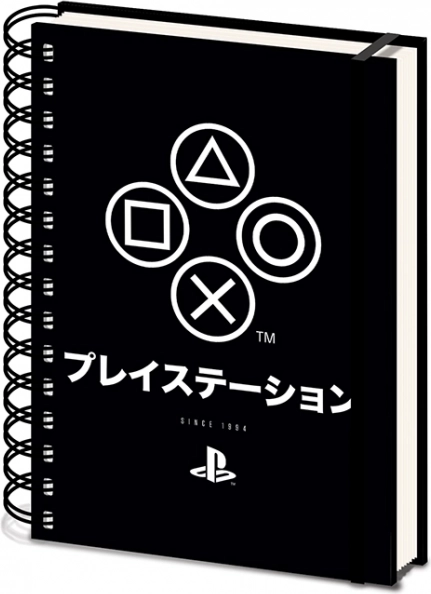 Bloc-notes à anneaux A5 PLAYSTATION Onyx