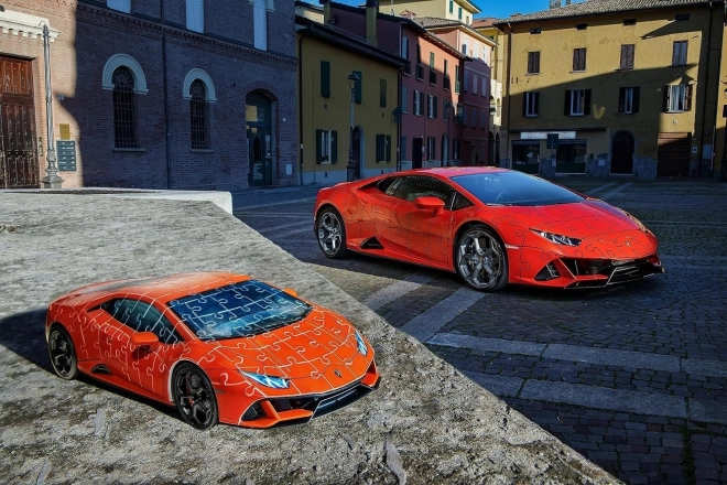 Puzzle 108 pièces 3D Véhicules Lamborghini Huracan Evo Arancio