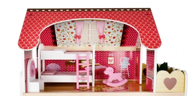 Maison de poupée en bois avec équipements 90 cm