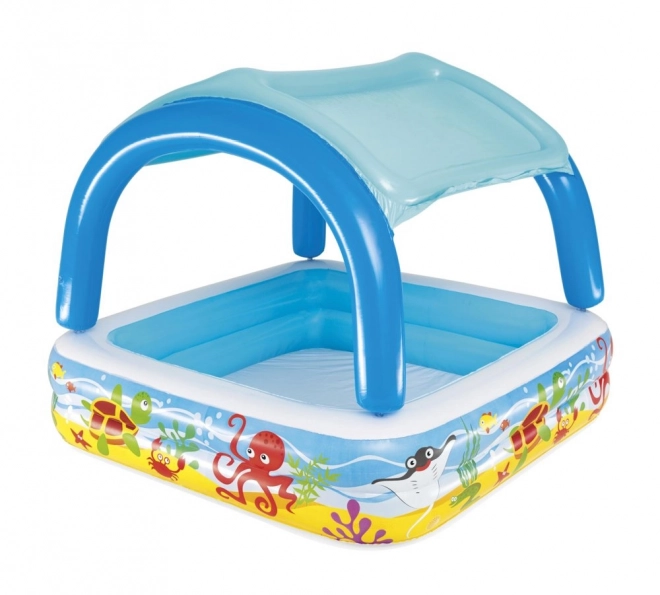 Piscine gonflable pour enfants avec abri