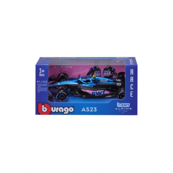 Bburago 1:43 COURSE Formule F1 - BWT Alpine F1 Équipe A523 (2023) #10 (Pierre Gasly)