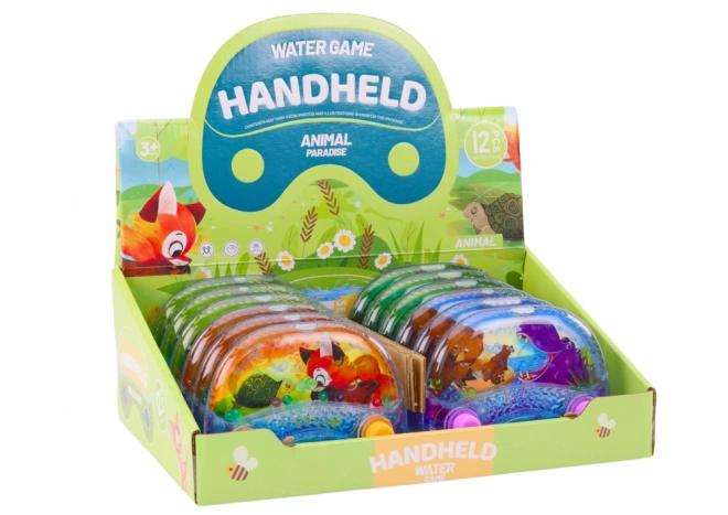 Jeu d'eau coloré avec images d'animaux