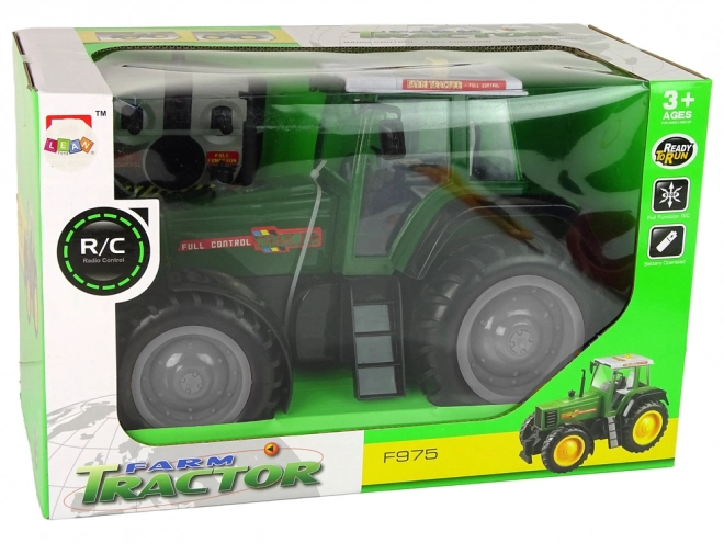 Tracteur R/C vert-noir télécommandé 38 cm