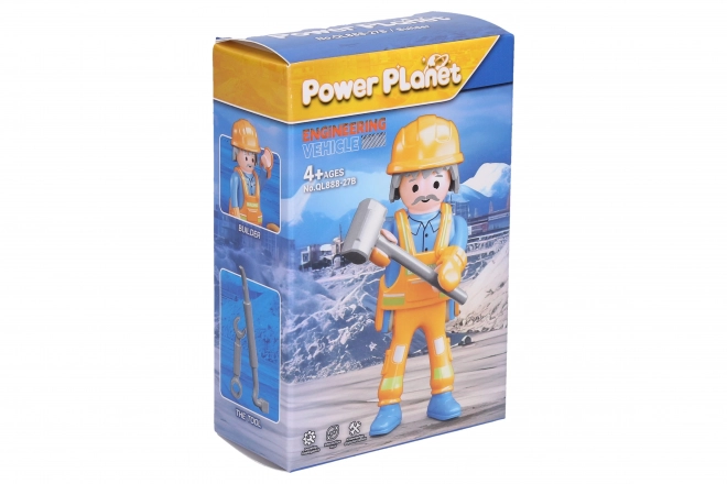 Figurine ouvrier construction 7 cm