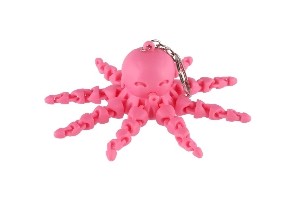 Pendentif pieuvre en plastique 9cm avec lumière, 6 couleurs 24pcs en boîte