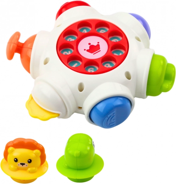 Jouet interactif UFO avec lion et crocodile