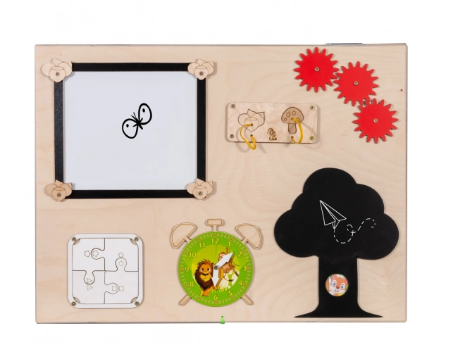 Tableau sensoriel en bois double face