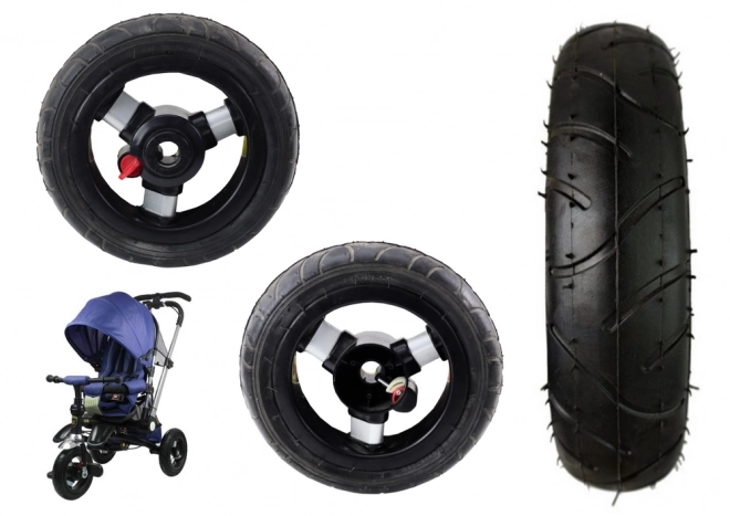 Roue en plastique avec pneu en caoutchouc (gonflable) PRO 700 à l'avant