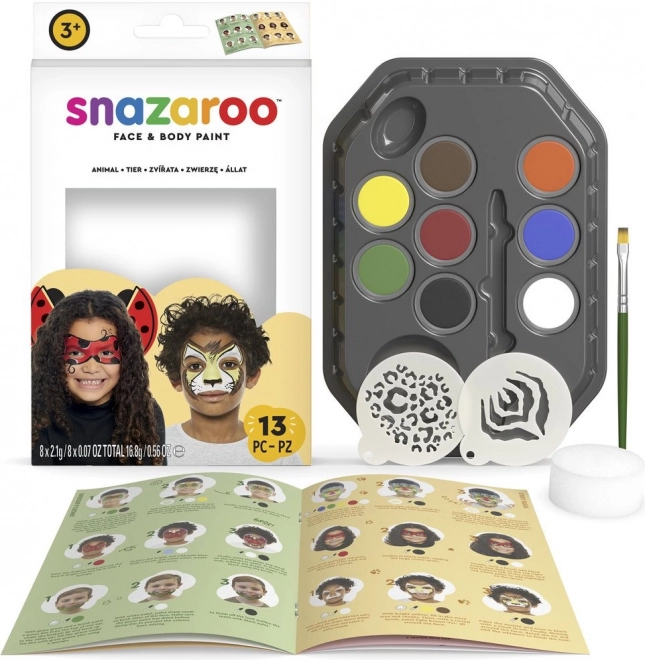 Snazaroo ensemble de couleurs pour le visage et le corps Monde animal