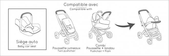 Siège auto Maxi-Cosi pour poupées rose clair