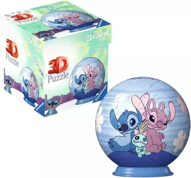 Puzzle 3D boule avec Stitch de Disney
