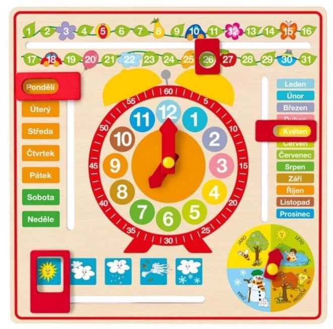 WOODY Calendrier & Horloge polyvalent