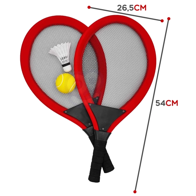 Grandes raquettes de tennis badminton pour enfants ensemble avec balle et panier