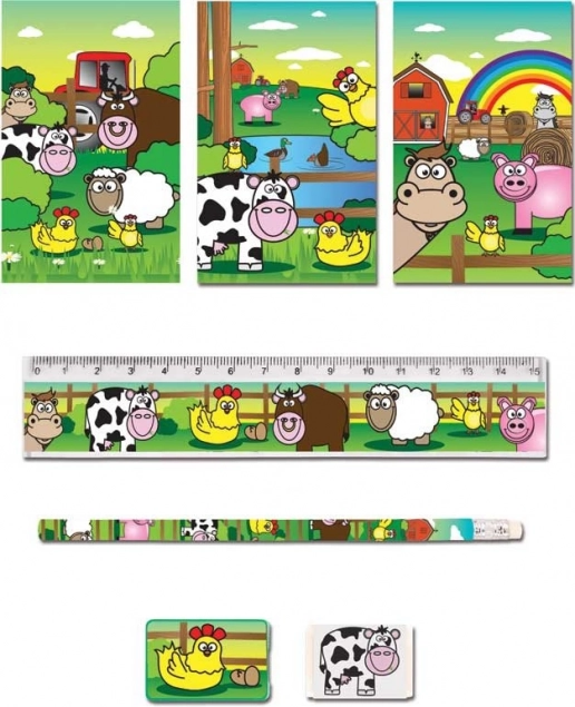 Ensemble d’écriture Ferme – kit pour enfants avec animaux