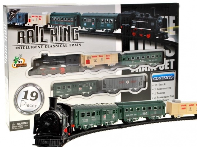 Ensemble de train électrique avec wagons