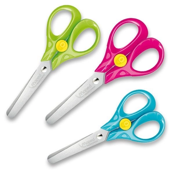 MAPED Ciseaux avec bout rond Sécurité, 13 cm - pour droitiers (mixte)