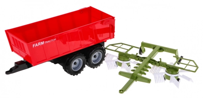 Tracteur avec remorque basculante pour enfant 3+ Pièces mobiles + Friction motrice