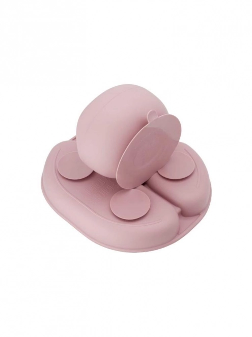 Set de vaisselle en silicone pour enfants MoMi AMI rose