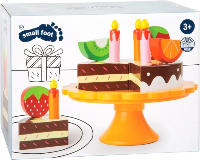 Small Foot Gâteau d'anniversaire en bois et aux fruits