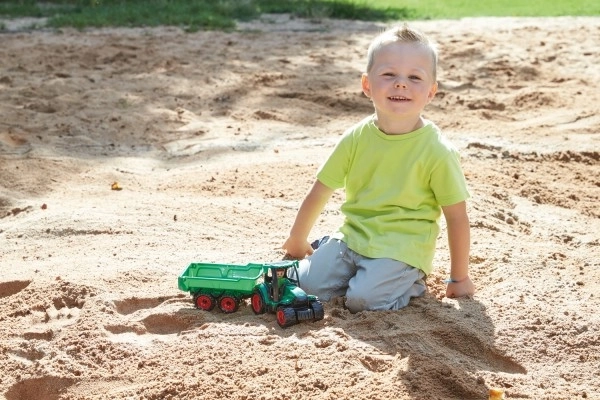 Auto Truckies tracteur avec remorque en plastique 32cm avec figurine en boîte 24m+