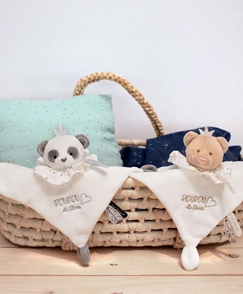 Ensemble cadeau - doudou en peluche panda