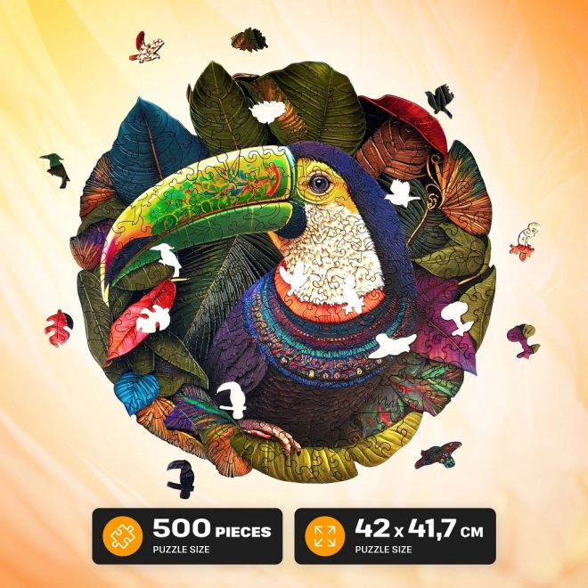 Puzzle en bois toucan 500 pièces