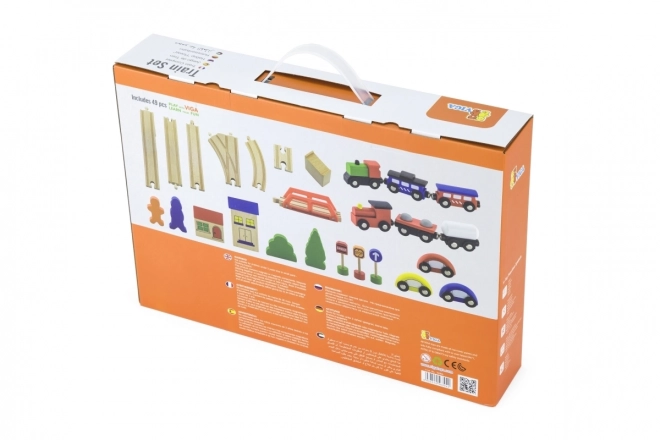 Viga Circuit de train en bois 49 pcs