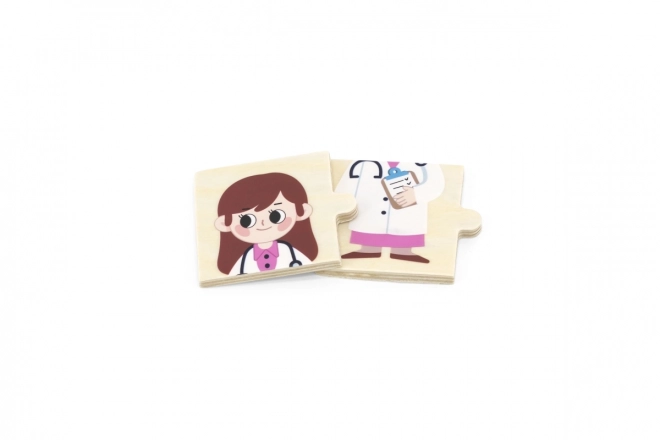 Puzzles en bois correspondant aux professions