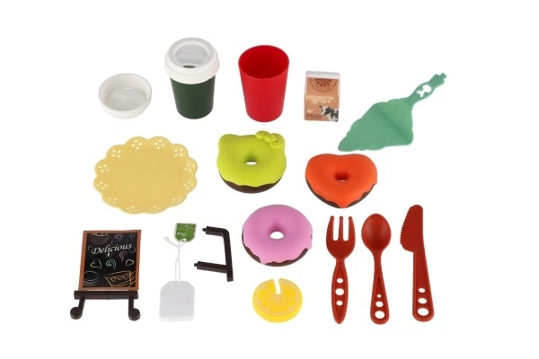 Ensemble de cuisine + aliments en plastique dans un sac 20,5x30cm