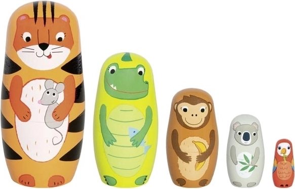 poupées russes en bois tigre Tavi et amis Goki