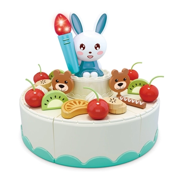 Pâtisserie avec gâteau d'anniversaire et ensemble à thé Woopie